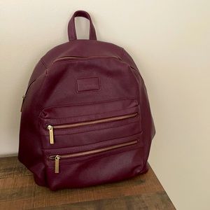 'City' Faux Leather Diaper Backpack